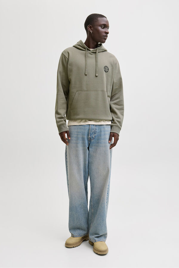 Jack & Jones Sweatshirt capuz cinzento