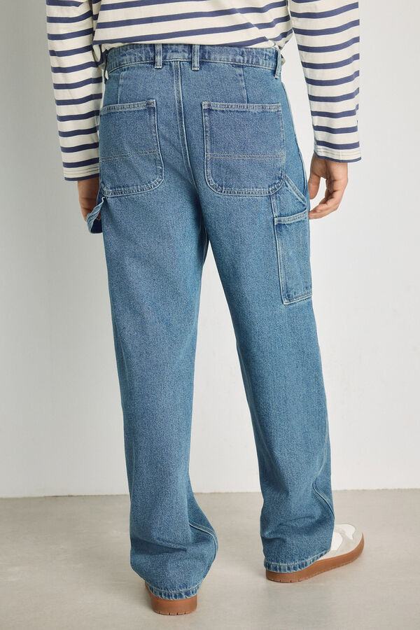 Jack & Jones Jeans baggy de cintura alta azul