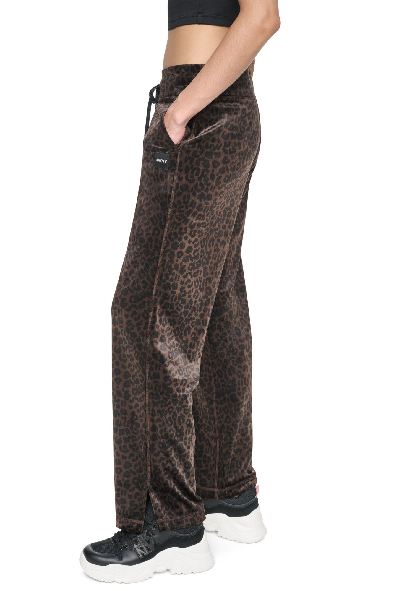 DKNY Pantal&oacute;n largo cintura ajustable logo