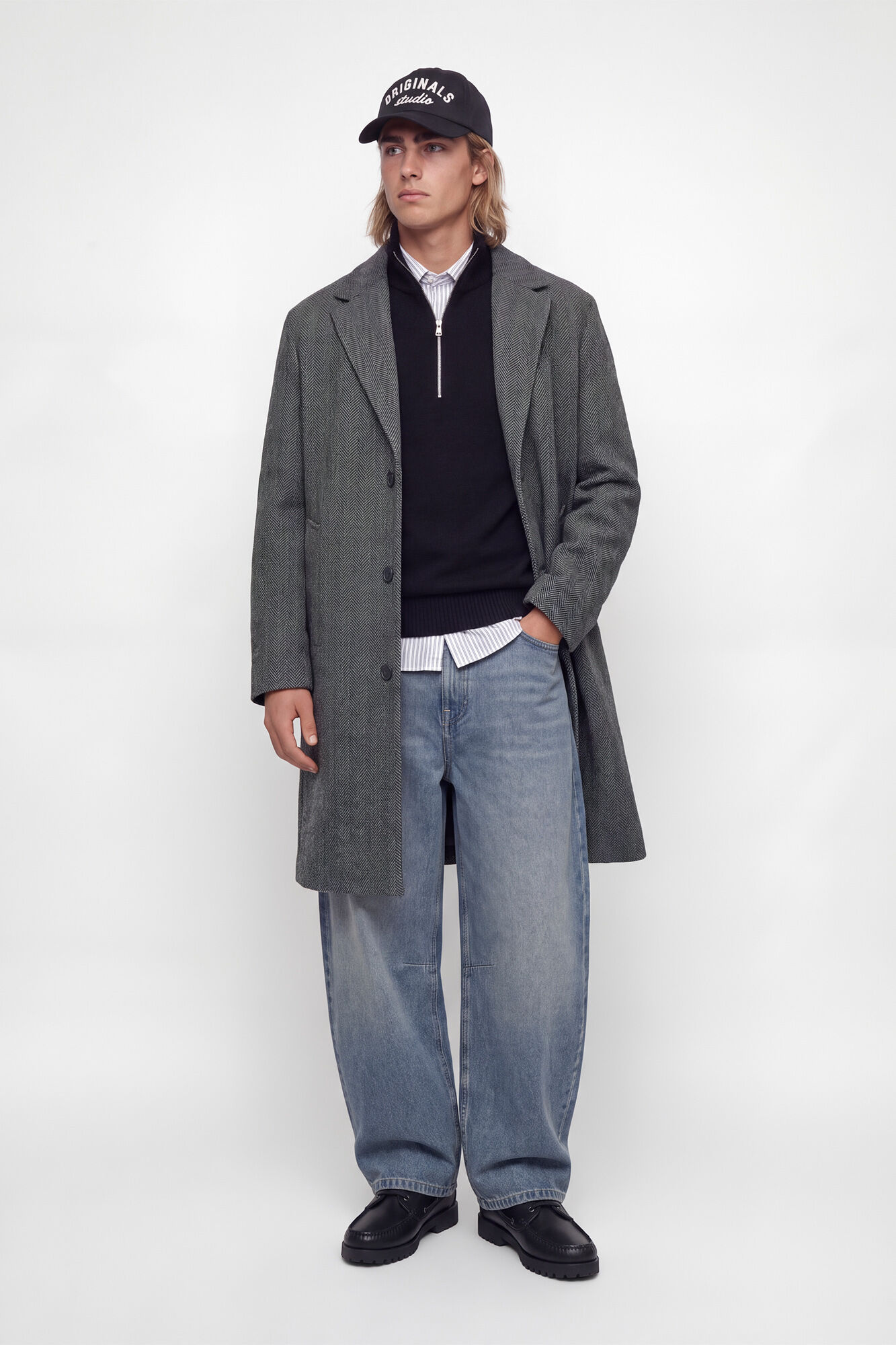 Jack & Jones Sobretudo comprido com bot&otilde;es