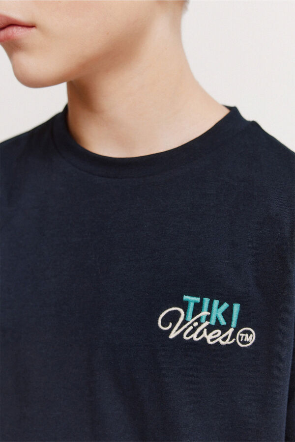 Springfield Kids T-shirt manga curta tiki infantil azul