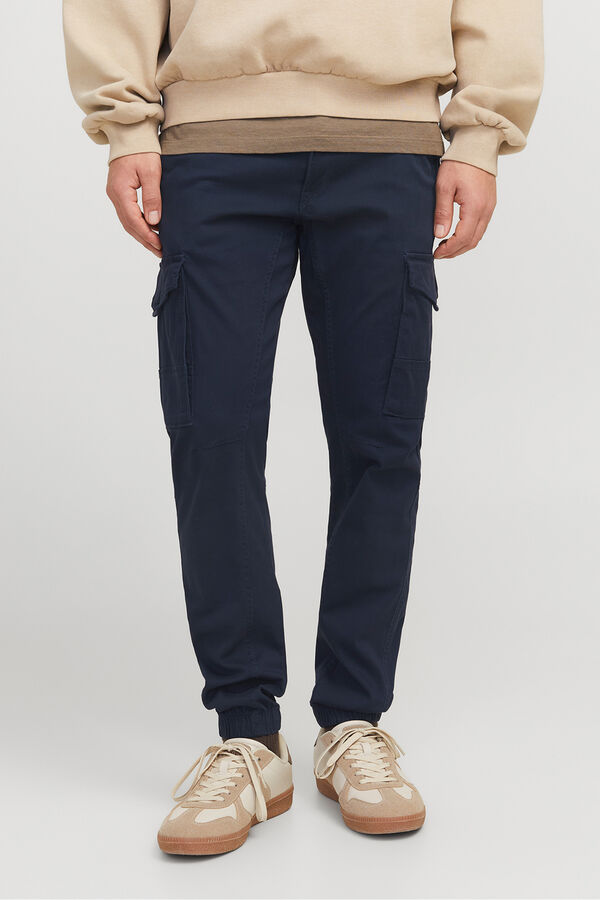 Jack & Jones Calças cargo slim fit azul