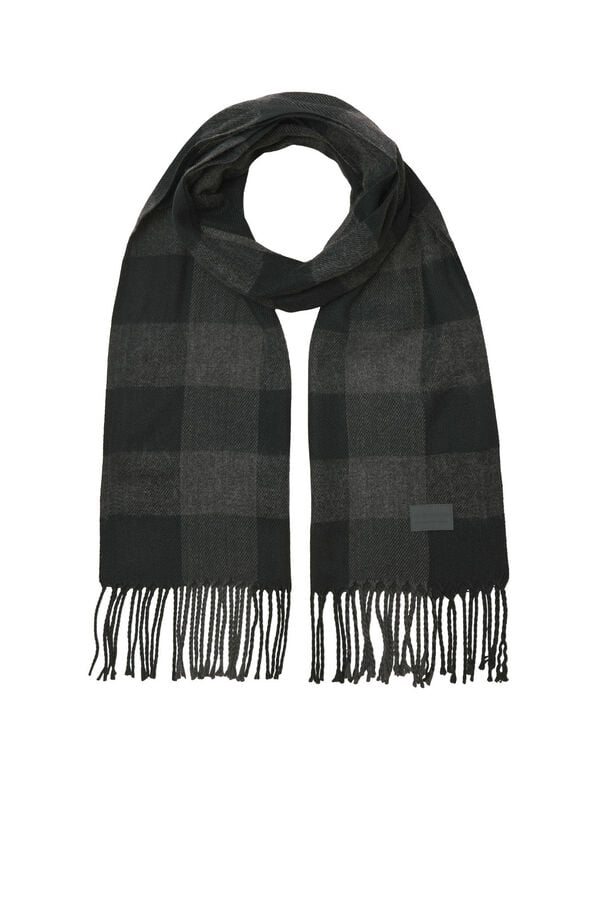 Jack & Jones cachecol franjado preto