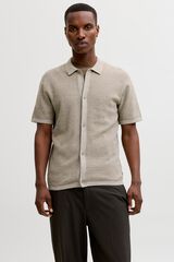 Jack & Jones Camisola de malha regular fit cinzento