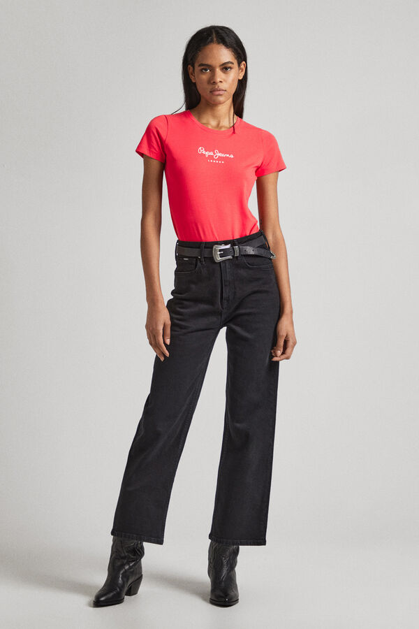 Pepe Jeans Camiseta Básica Pepe Jeans Mujer. rojo
