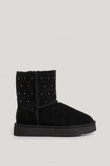Pepe Jeans Botas de ante con plataforma joya negro