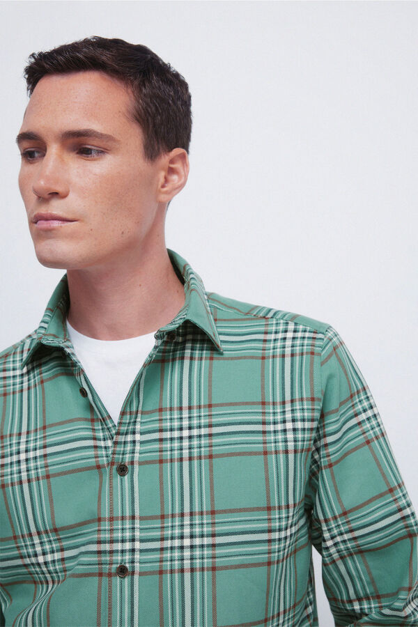 Springfield Camisa xadrez verde