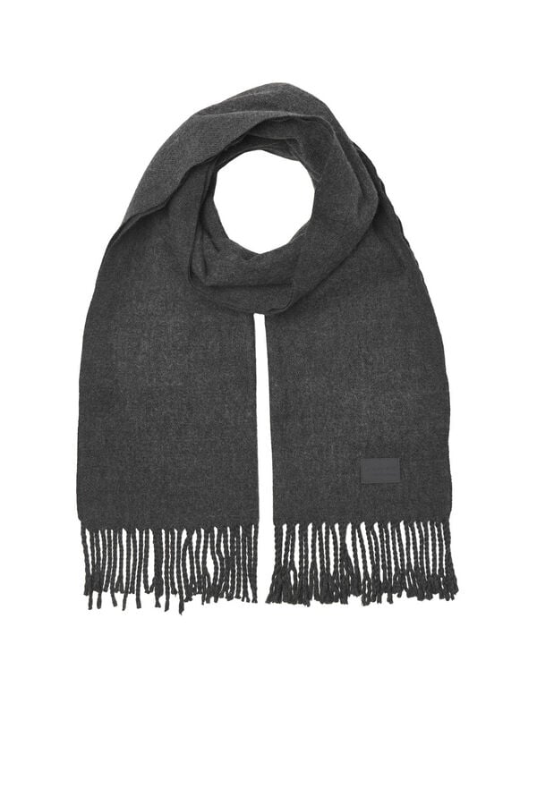 Jack & Jones cachecol franjado cinzento