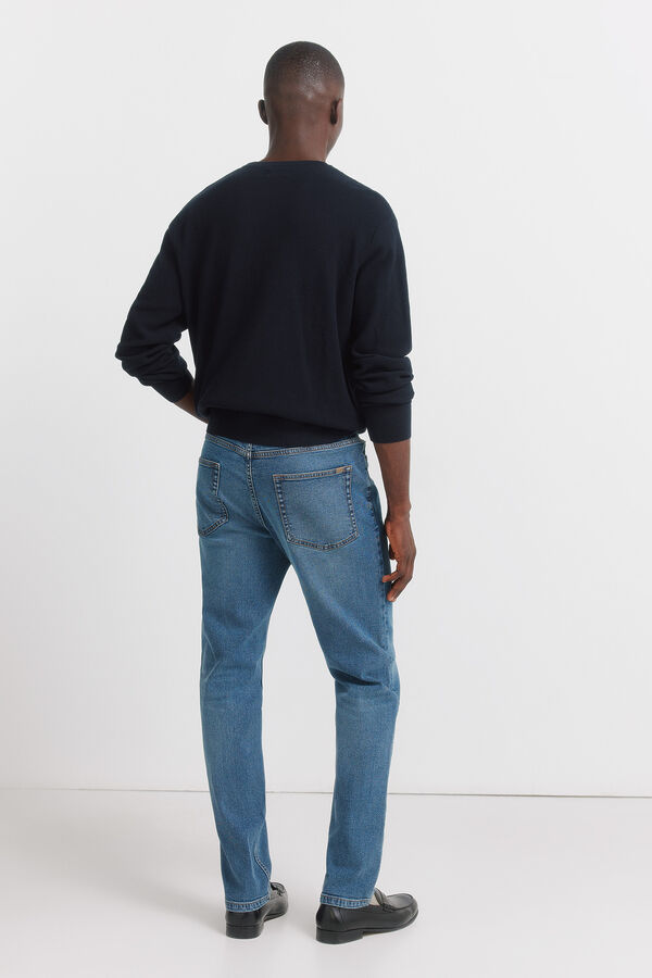 Springfield Jeans lavagem m&eacute;dia escura skinny fit azul