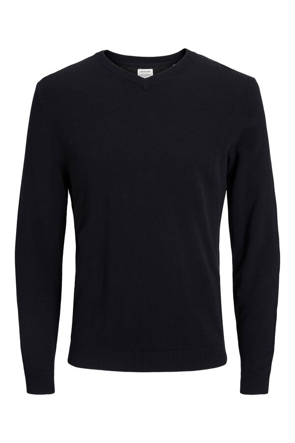 Jack & Jones Camisola de gola em bico preto