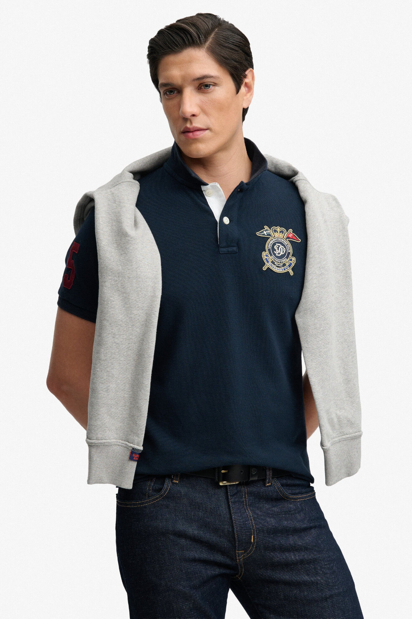 Superdry Polo manga curta com emblema