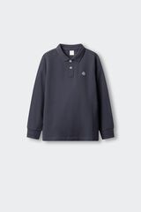Springfield Kids Polo de manga comprida b&aacute;sico para menino azul