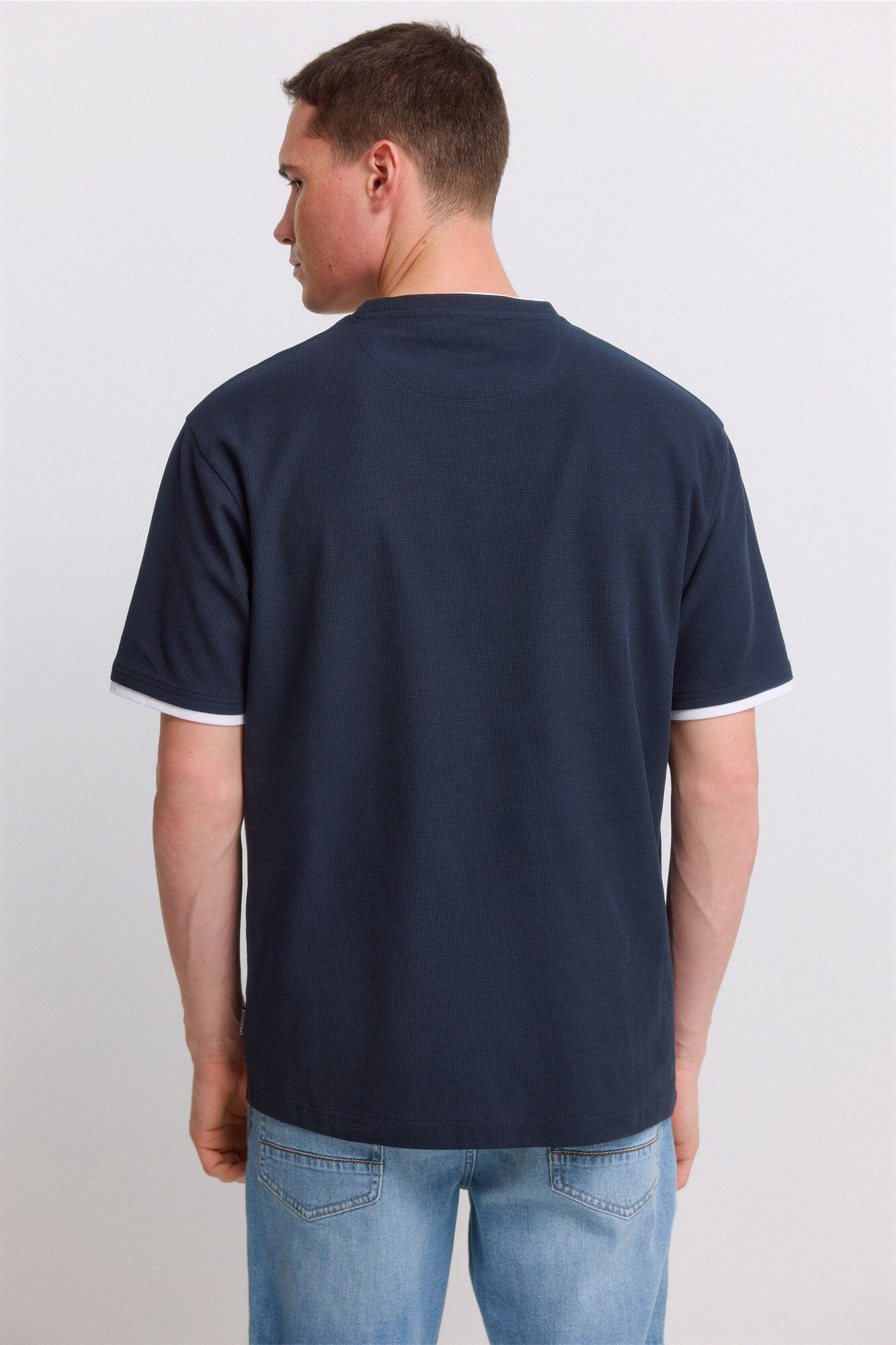 Springfield T-shirt em tecido waffle duplo