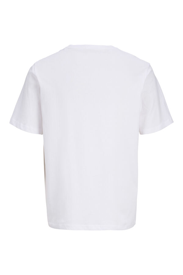 Jack & Jones T-shirt manga curta em algod&atilde;o branco