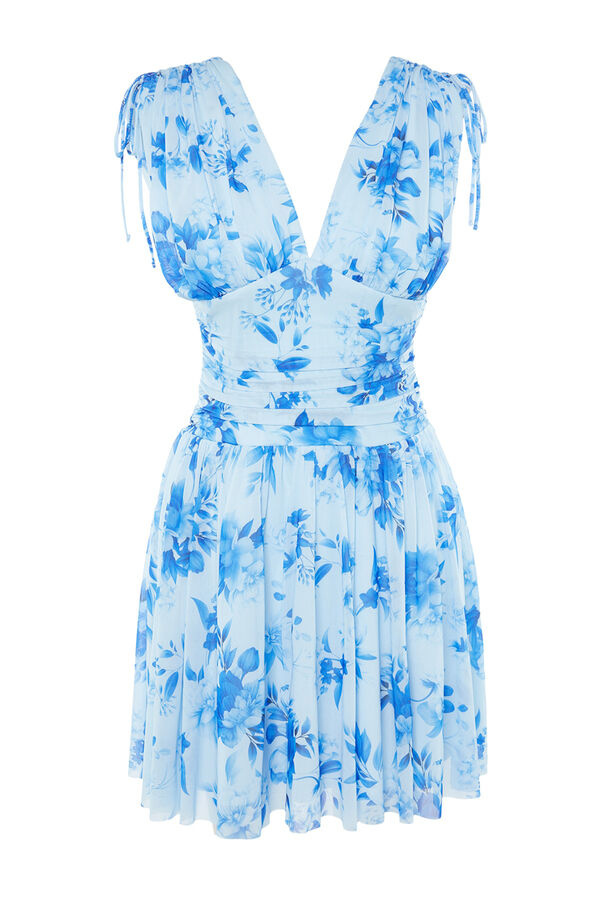 Trendyol Vestido curto decote em bico branco