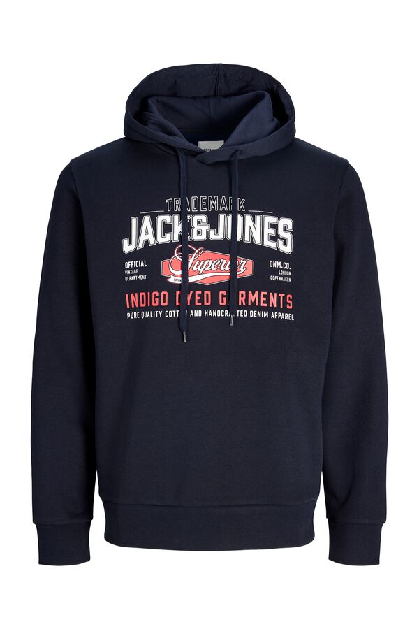 Jack & Jones PLUS Sweatshirt regular com capuz azul