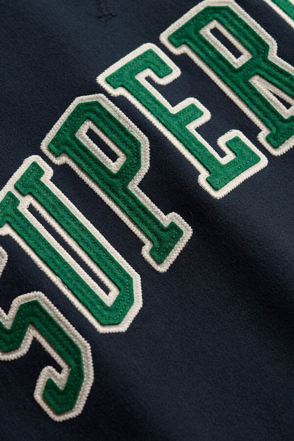 Superdry Sweatshirt gola redonda logo azul