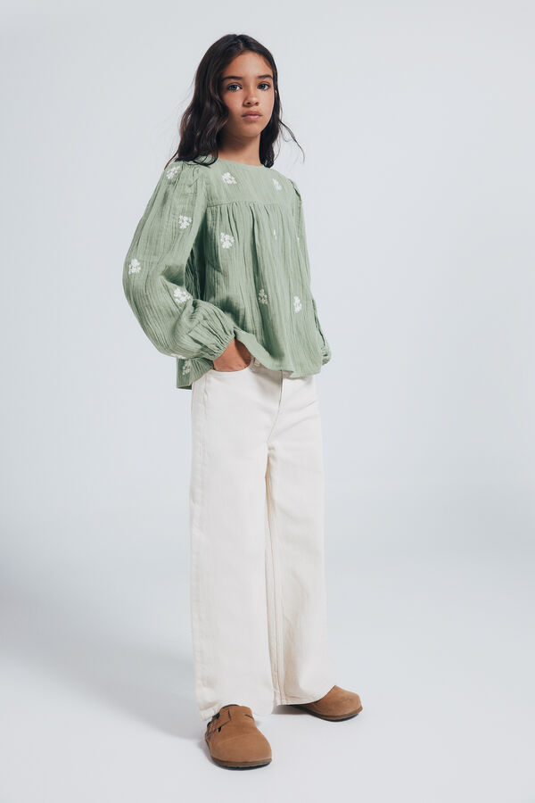 Springfield Kids Blusa de manga comprida para menina verde