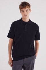 Springfield Jersey manga corta estructura cuello polo azul