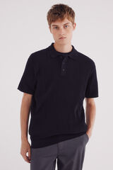 Springfield Jersey manga corta estructura cuello polo azul