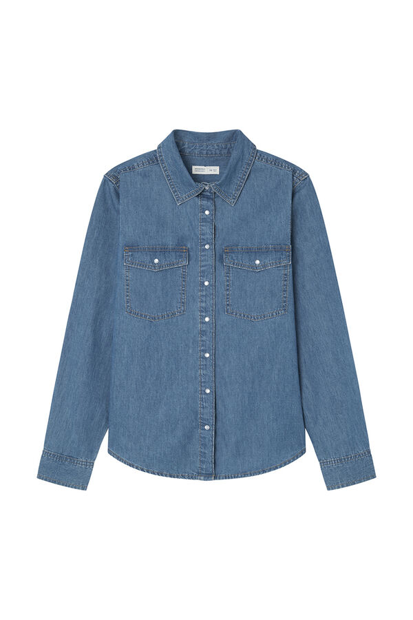 Springfield Denim shirt steel blue