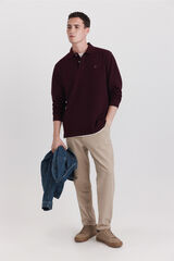 Springfield Polo piqu&eacute; manga comprida regular fit estampado