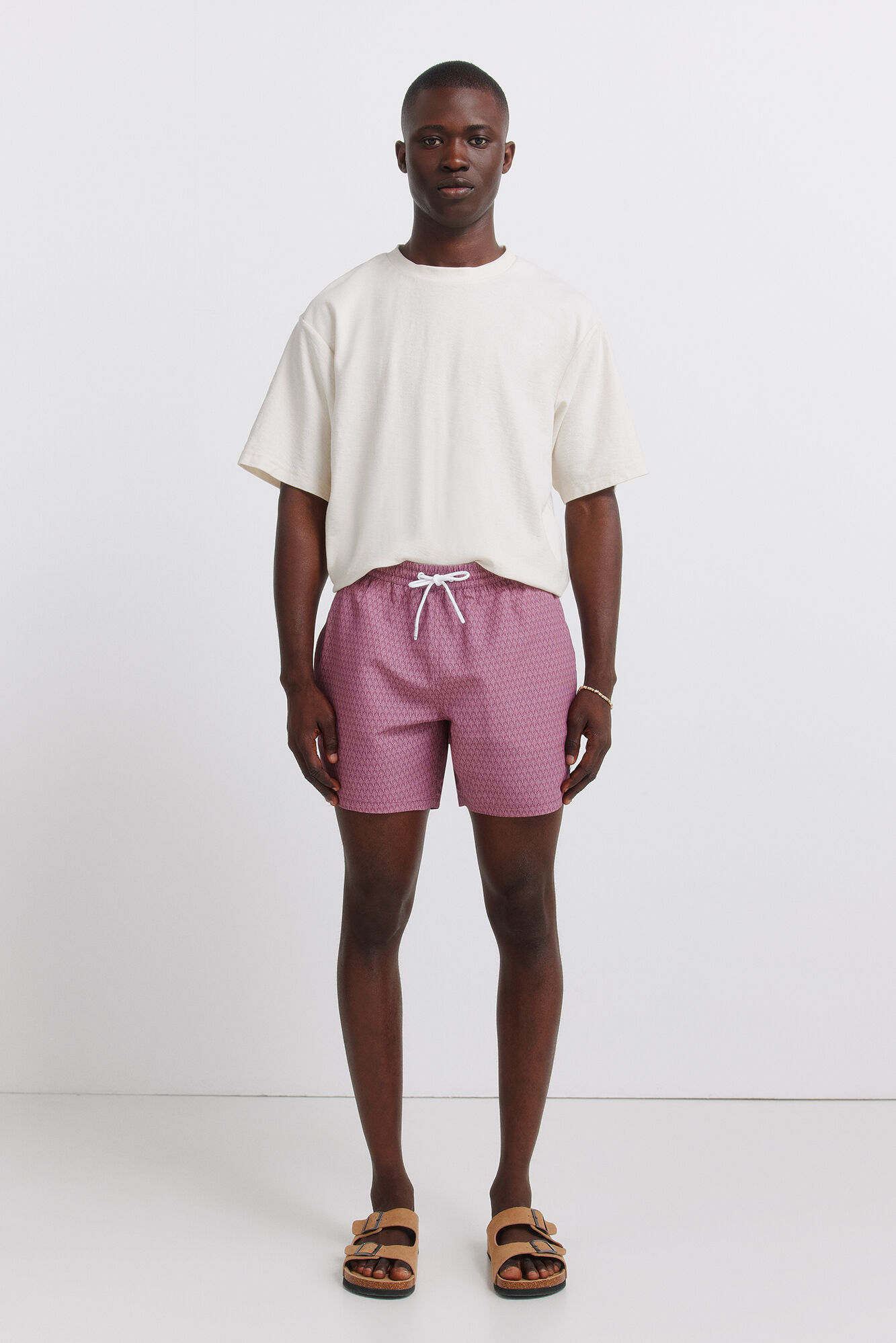 Springfield Ba&ntilde;ador estampado hojas bolsillo cremallera