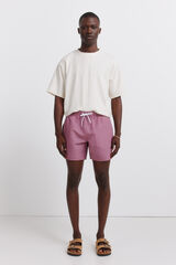 Springfield Fato de banho estampado de folhas com bolso de fecho-&eacute;clair vermelho