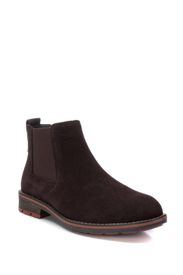 Springfield Men's leather Chelsea boot with elastics  brown