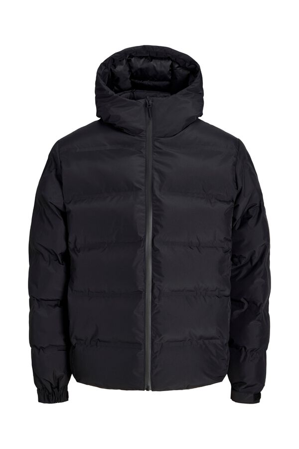 Jack & Jones Blus&atilde;o puffer com capuz preto