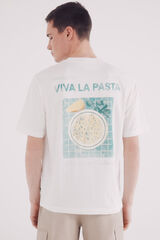 Springfield Camiseta viva a massa bege