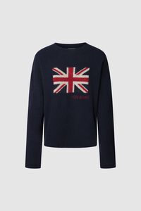 Pepe Jeans Suéter de gola redonda com bandeira