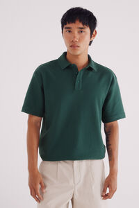 Springfield Polo estruturada em sarja de corte regular