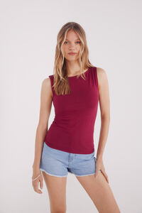 Springfield Camiseta de algodão com decote canoa