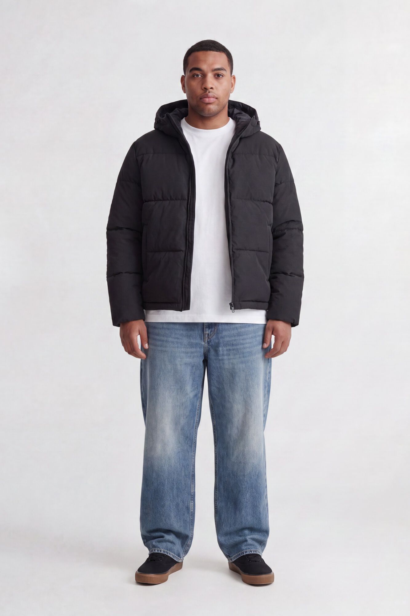 Jack & Jones PLUS Blus&atilde;o puffer com capuz