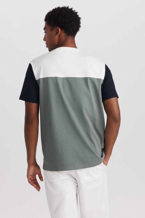 Springfield T-shirt color block verde