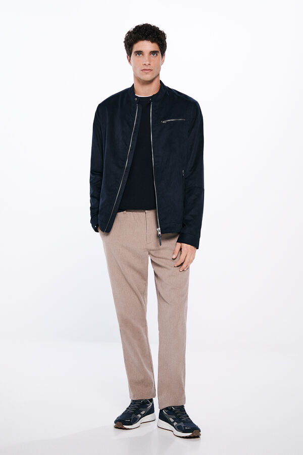 Springfield Faux suede jacket blue