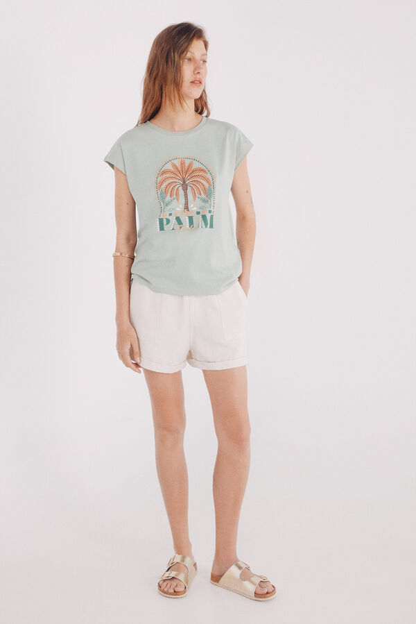 Springfield Camisola gráfica  verde