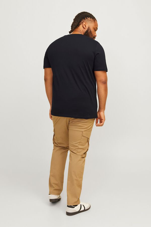 Jack & Jones PLUS T-shirt slim manga curta preto