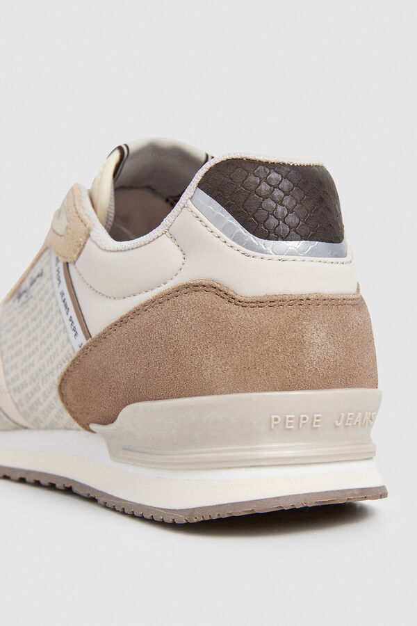 Pepe Jeans Zapatillas Running Logo Estampado beige