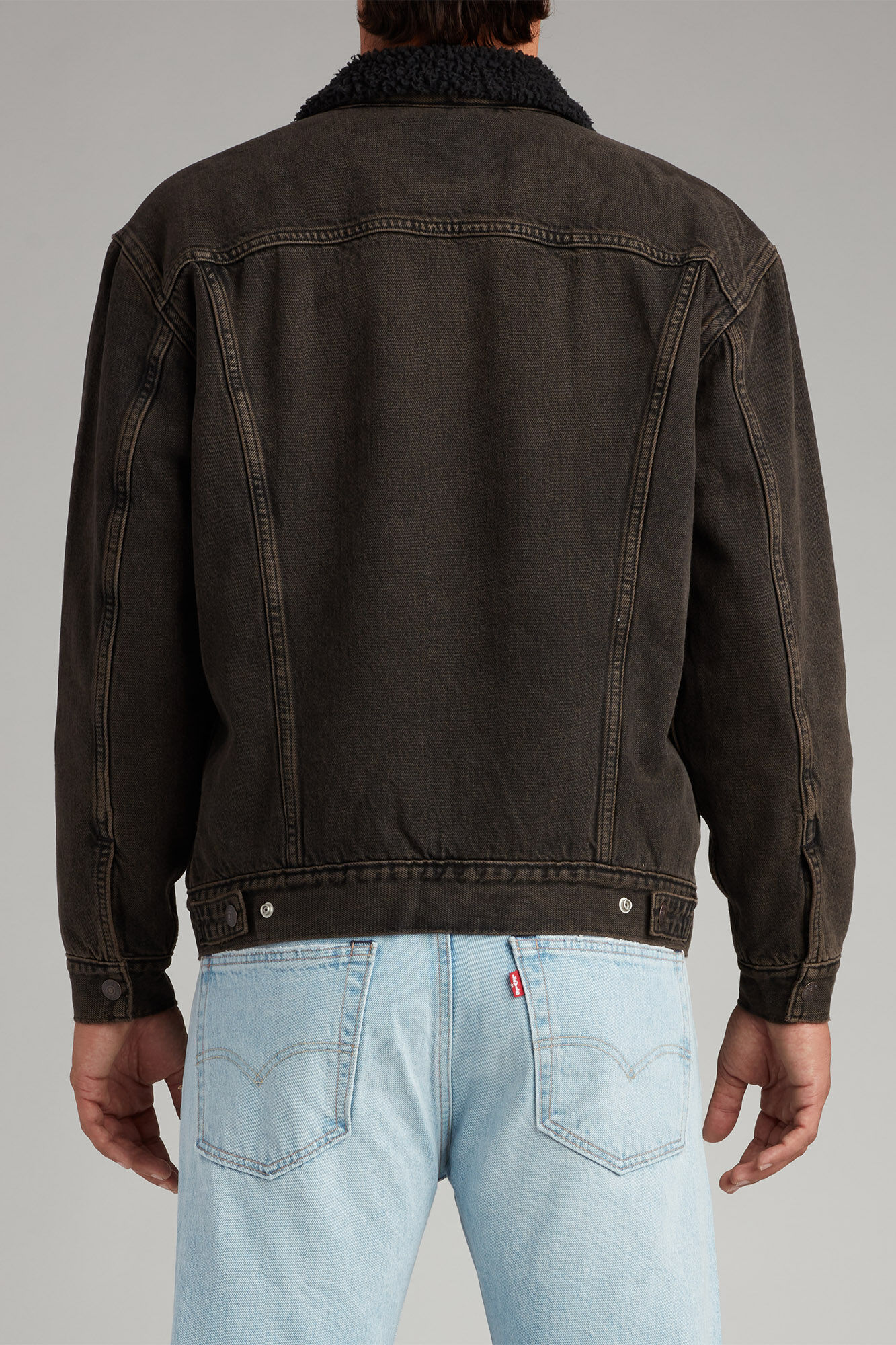 Levi's Blus&atilde;o de ganga com borrego