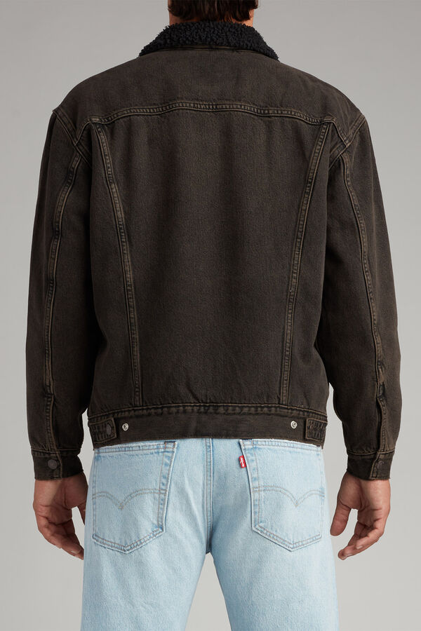 Levi's Blus&atilde;o de ganga com borrego preto
