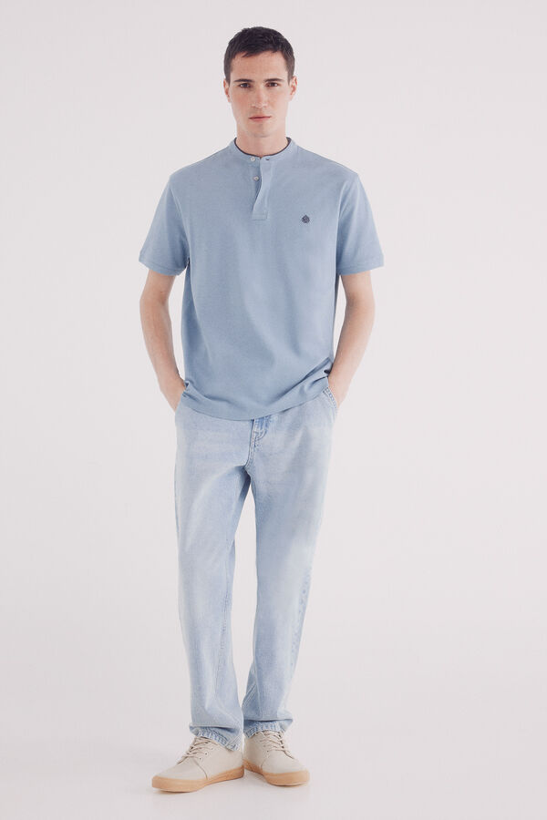 Springfield Polo mao piqué regular fit azul