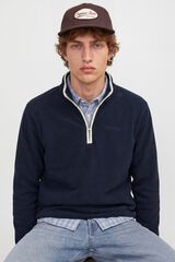 Jack & Jones Casaco polar com fecho de correr a meio azul