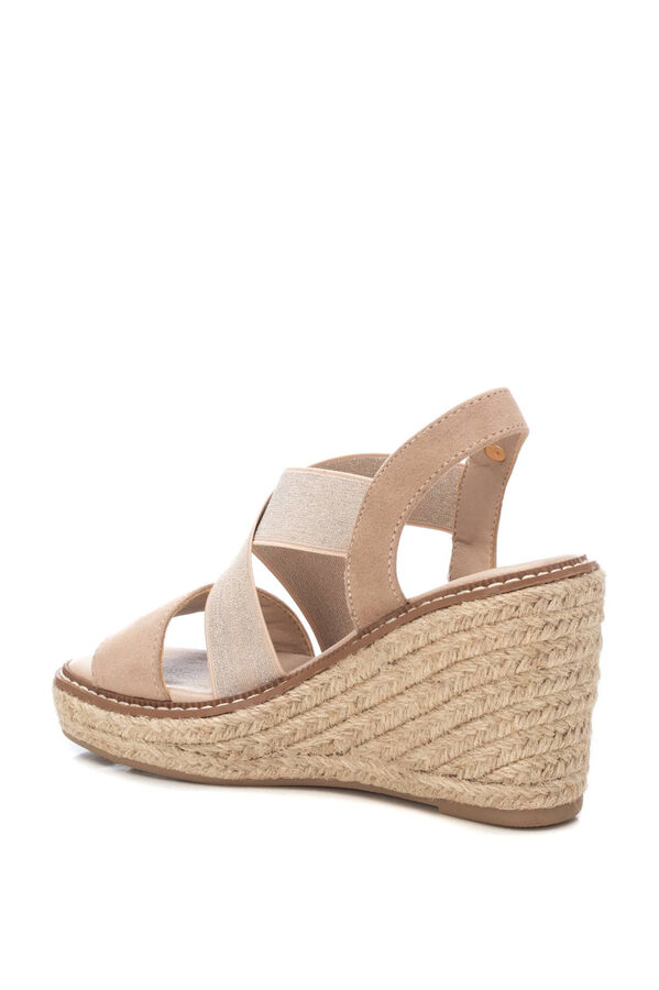 Springfield Beige faux suede Sra sandal  brown