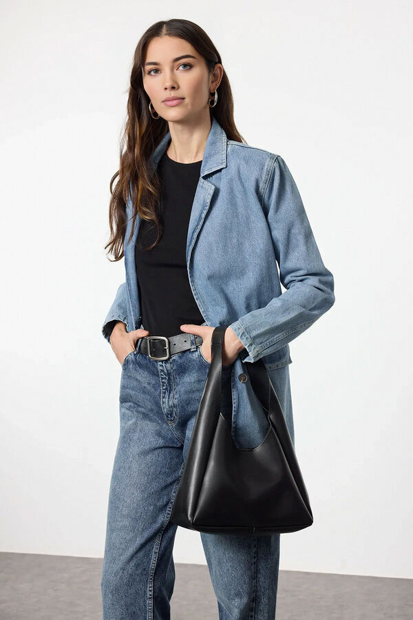 Trendyol Mala tote bag com n&eacute;cessaire preto