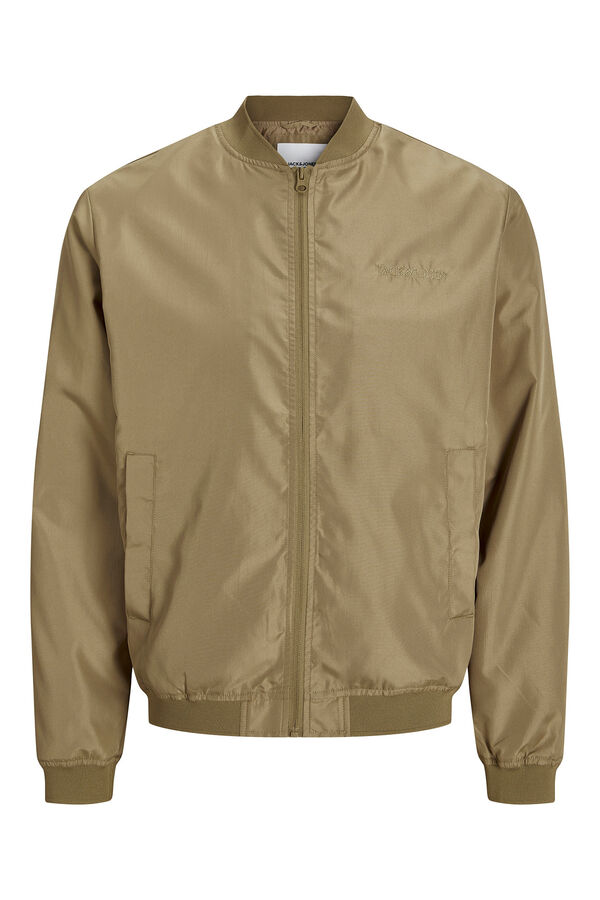 Jack & Jones Jaqueta bomber à prova de vento cinzento