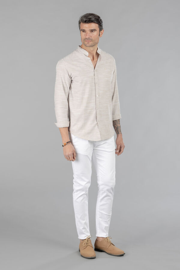 Celopman Mao Collar Shirt  grey