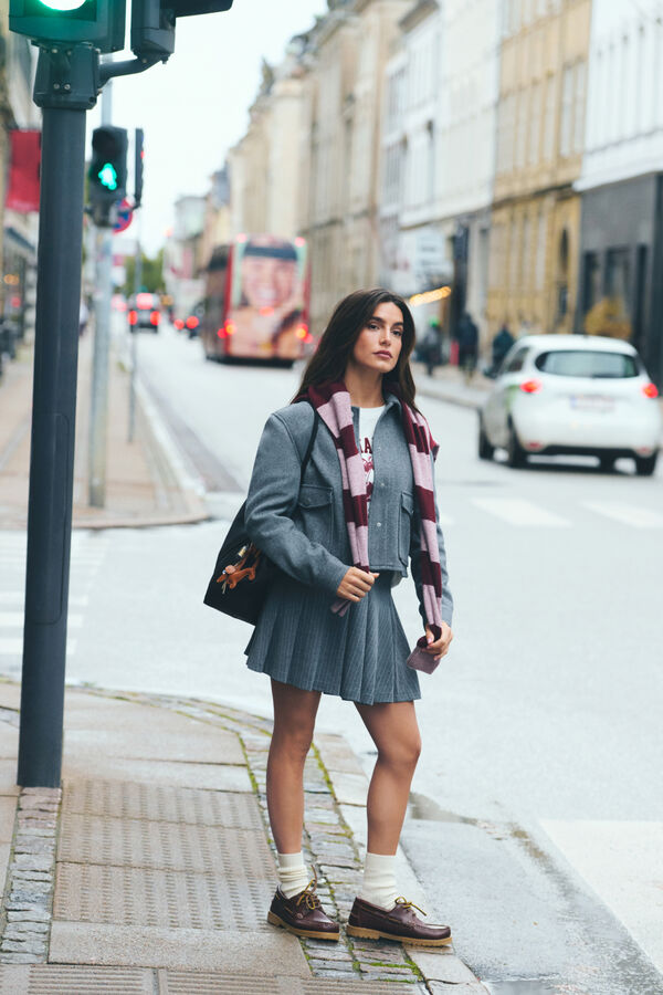 Springfield Casaco curta de pelúcia cinzento