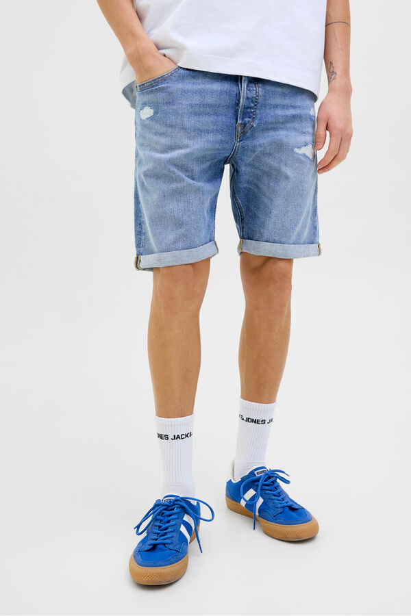 Jack & Jones regular fit denim Bermuda shorts blue